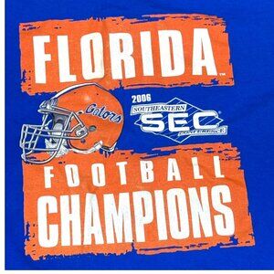 Florida Gators 2006 SEC Football Champions  T-Shirt 2XL Gildan Ultra Cotton Blue